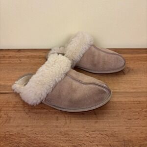 UGG Scuffette II Slipper In Sand Beige Women Size 8 Suede Slip-On Lounge Comfort